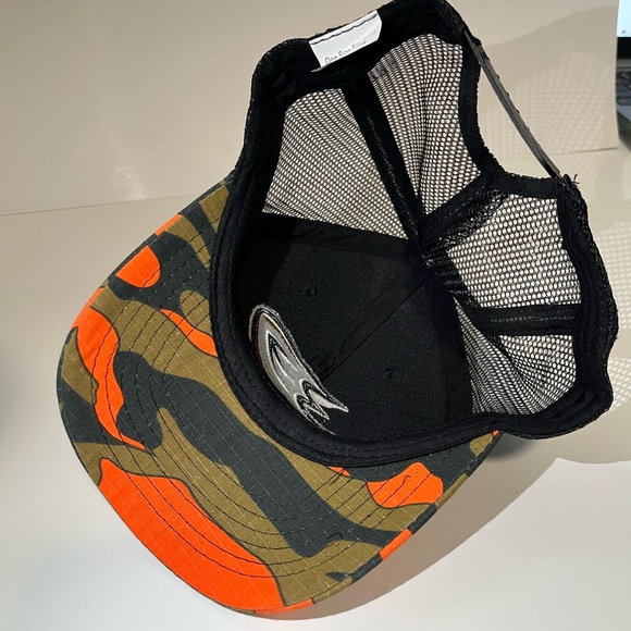 Anaheim Ducks Hat Cap Snapback Mens One Size Orange Camo Trucker Hockey NHL - Picture 7 of 7